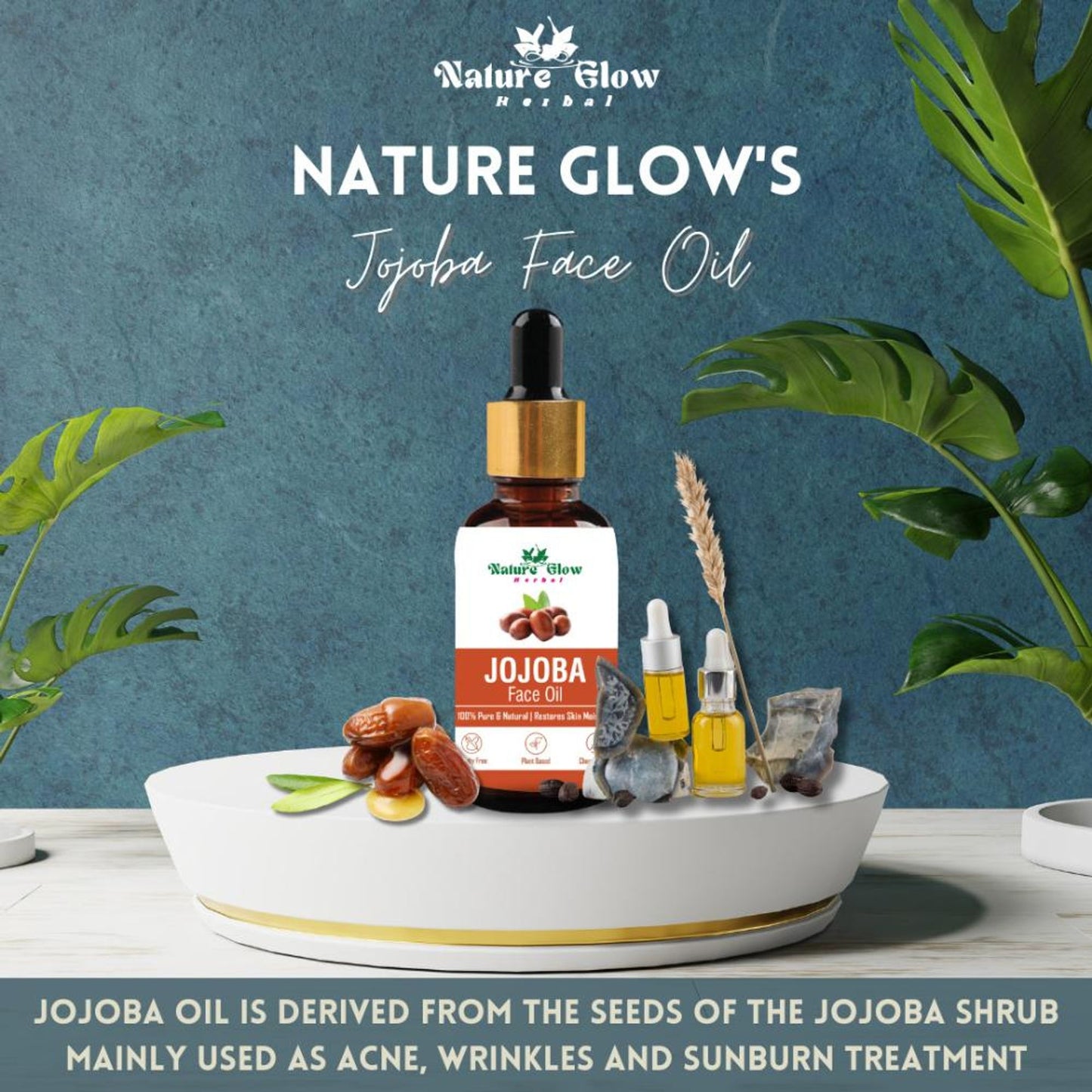 Nature Glow Herbal Jojoba Facial Oil - Distacart