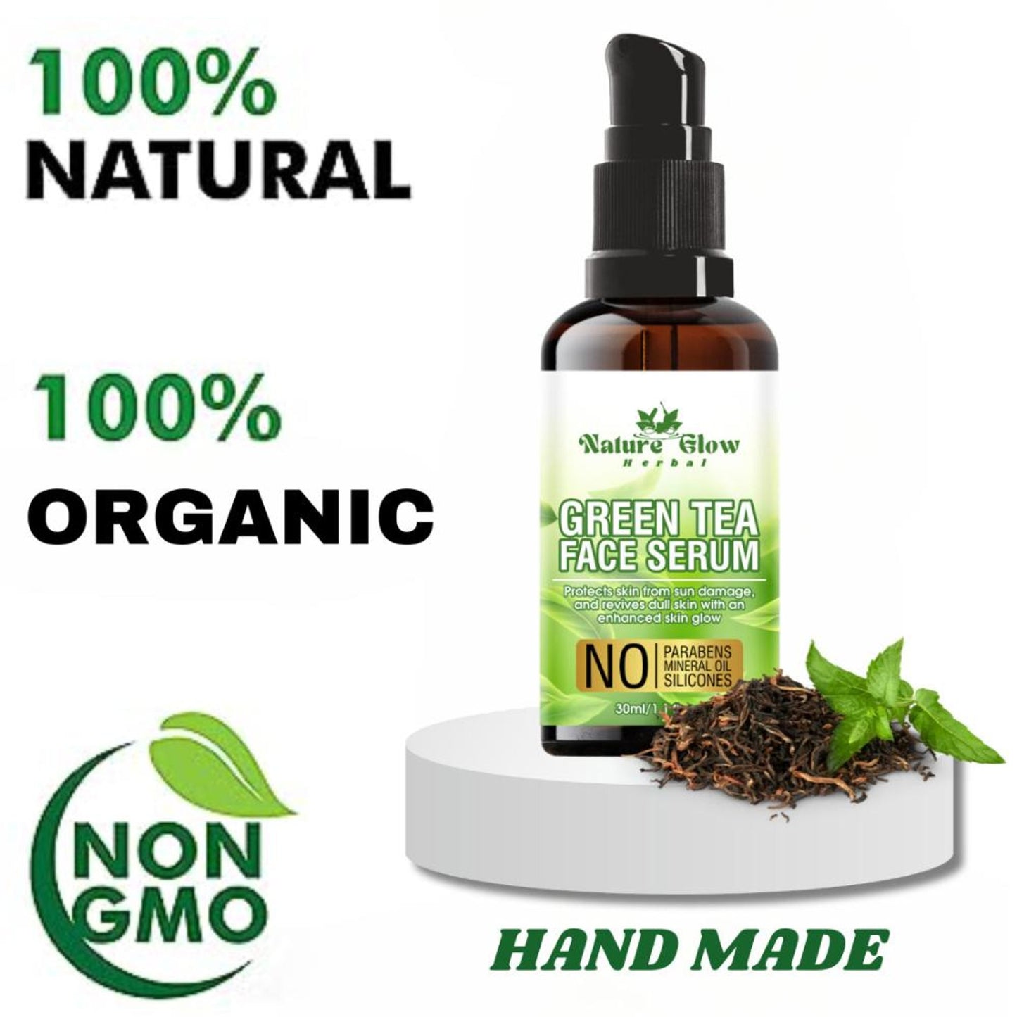 Nature Glow Herbal Green Tea Face Serum - Distacart