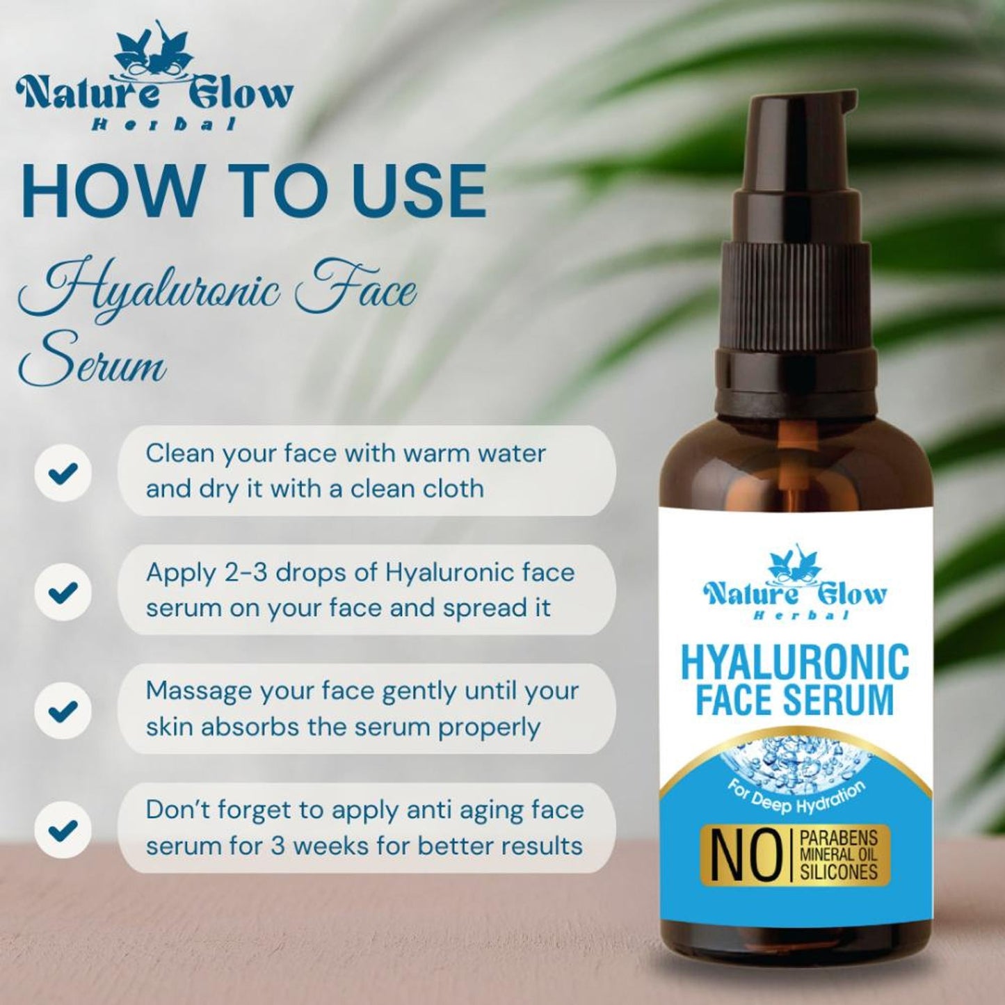 Nature Glow Herbal Hyaluronic Serum - Distacart