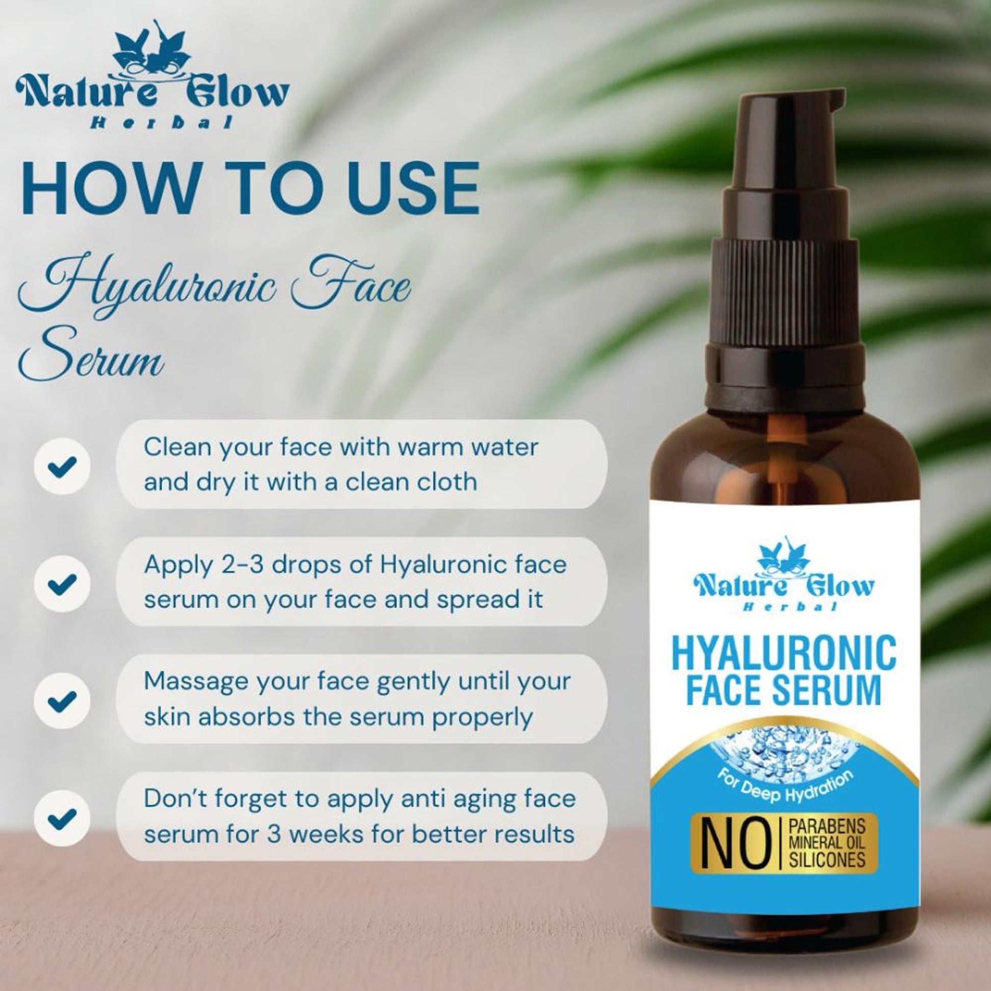 Nature Glow Herbal Hyaluronic Serum - Distacart