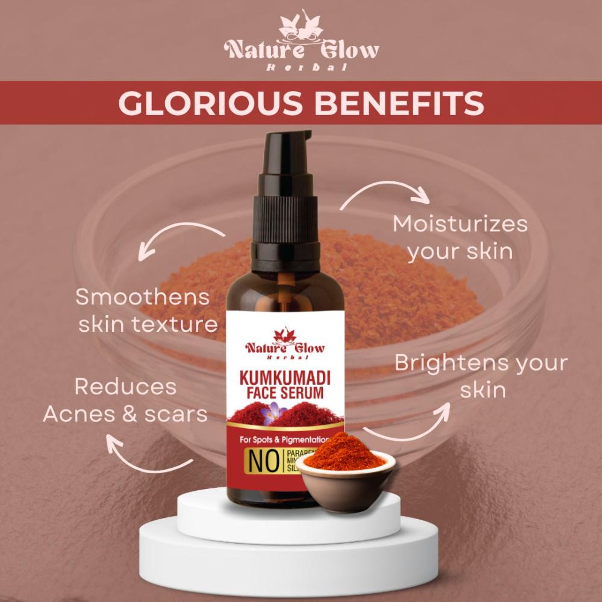 Nature Glow Herbal Glow Kumkumadi Face Serum - Distacart