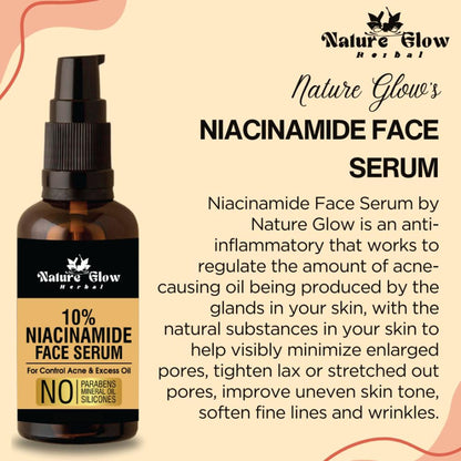 Nature Glow Herbal 10% Niacinamide Face Serum - Distacart