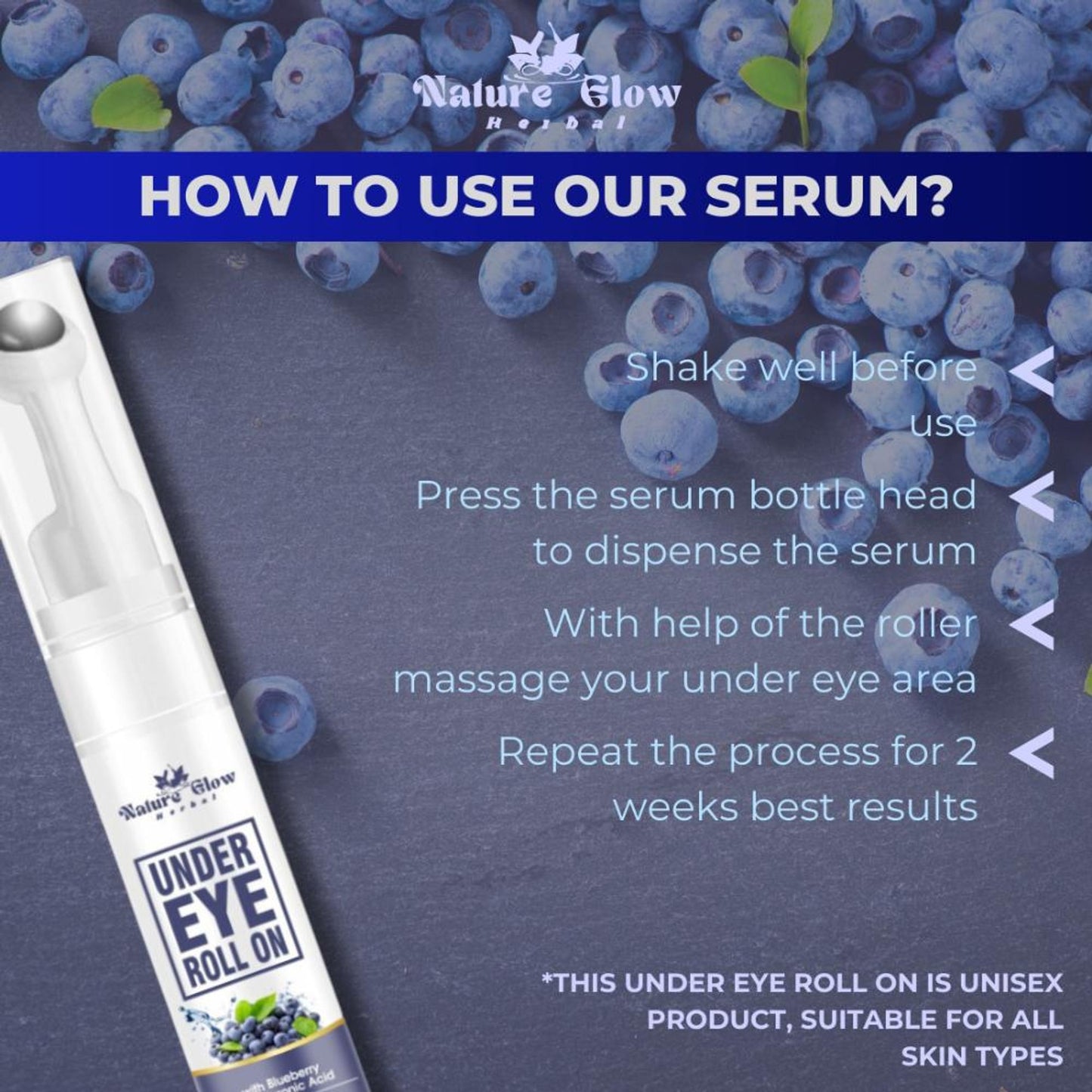 Nature Glow Herbal Under Eye Blueberry Roll On - Distacart