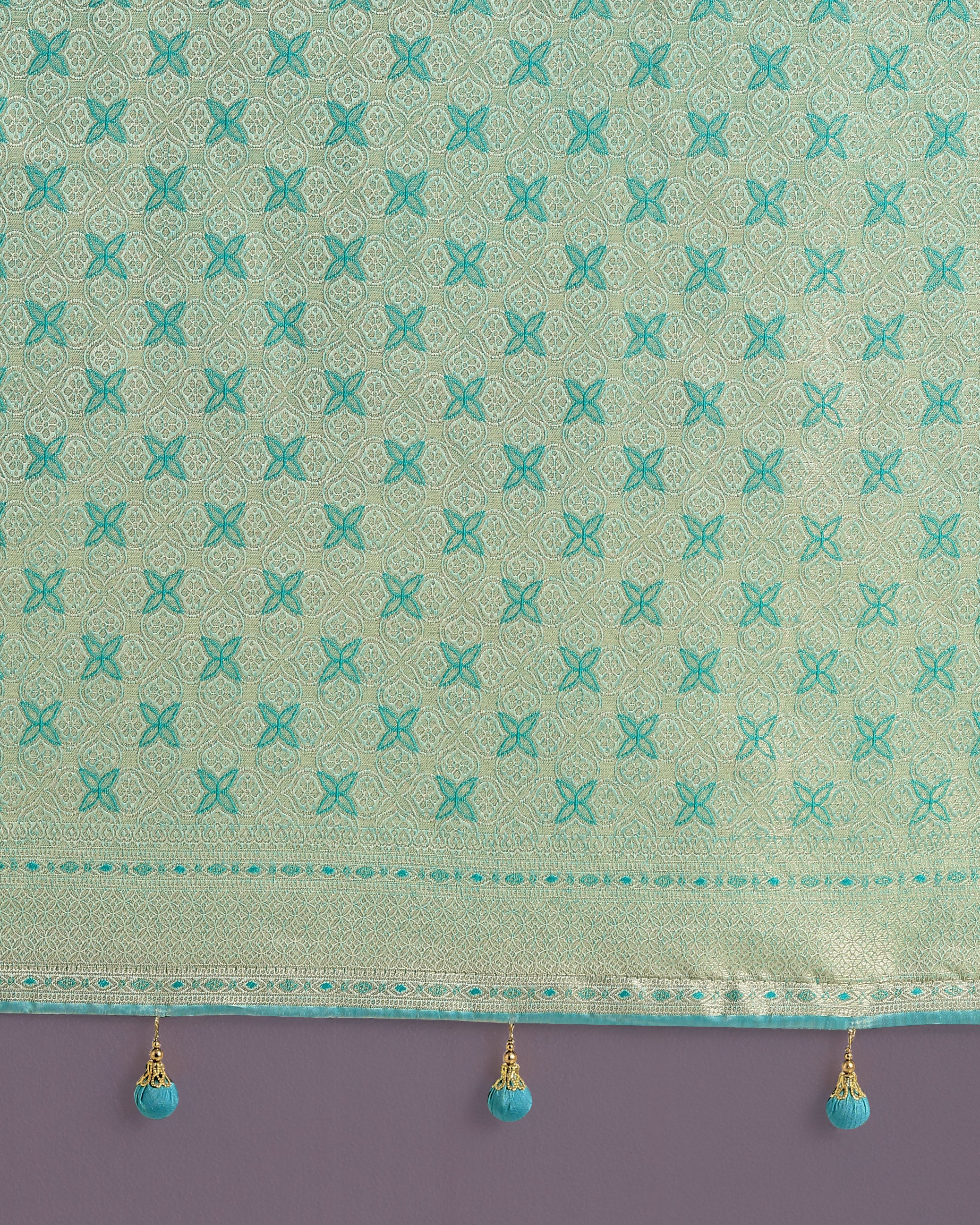 Monjolika Fashion Wonderful Light sky blue Soft Banarasi Satin Silk Leheriya Design Saree