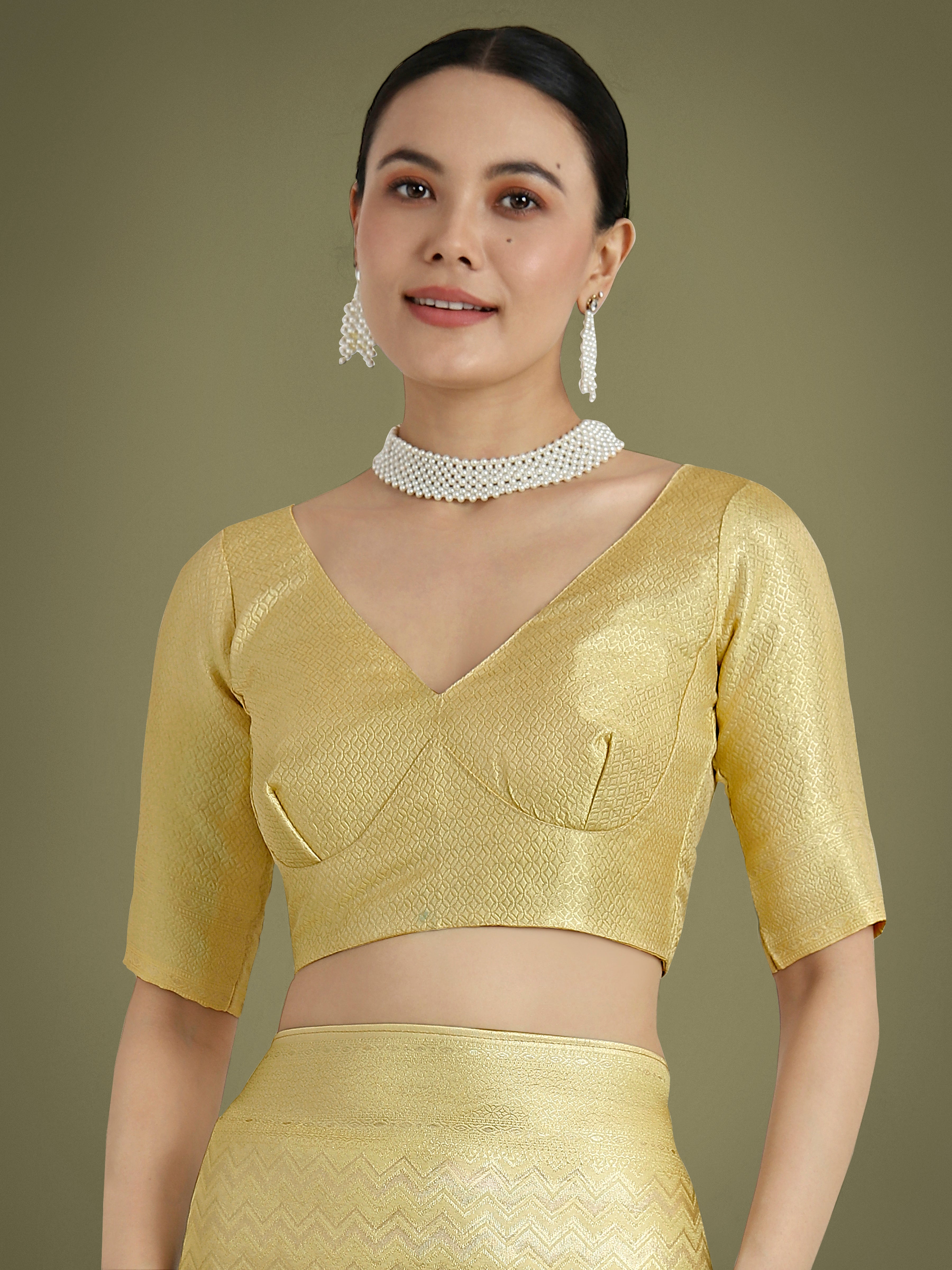 Monjolika Fashion Wonderful Light Yellow Soft Banarasi Satin Silk Leheriya Design Saree