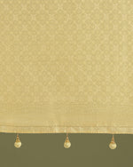 Thumbnail for Monjolika Fashion Wonderful Light Yellow Soft Banarasi Satin Silk Leheriya Design Saree