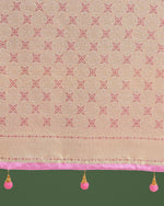 Thumbnail for Monjolika Fashion Wonderful Light Pink Soft Banarasi Satin Silk Leheriya Design Saree