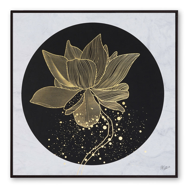 Tehzeeb Creations Golden Embossed Wall Painting - Distacart
