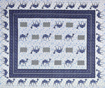 Thumbnail for Blue Ethnic Motifs Cotton 200TC King Bedsheet With 2 Zipper Pillow Covers - King Size by House of Ree - Distacart