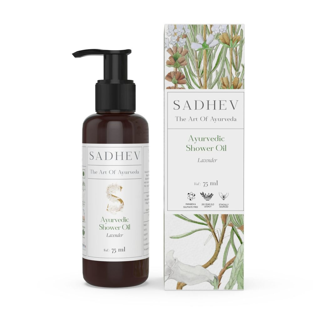Sadhev Ayurvedic Lavender Shower Oil - Distacart