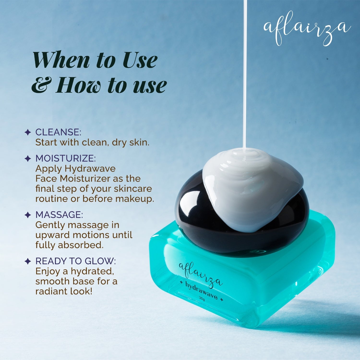 Aflairza Hydrawave Water-Based Face Moisturizer for Deep Hydration For All Skin Types - Distacart
