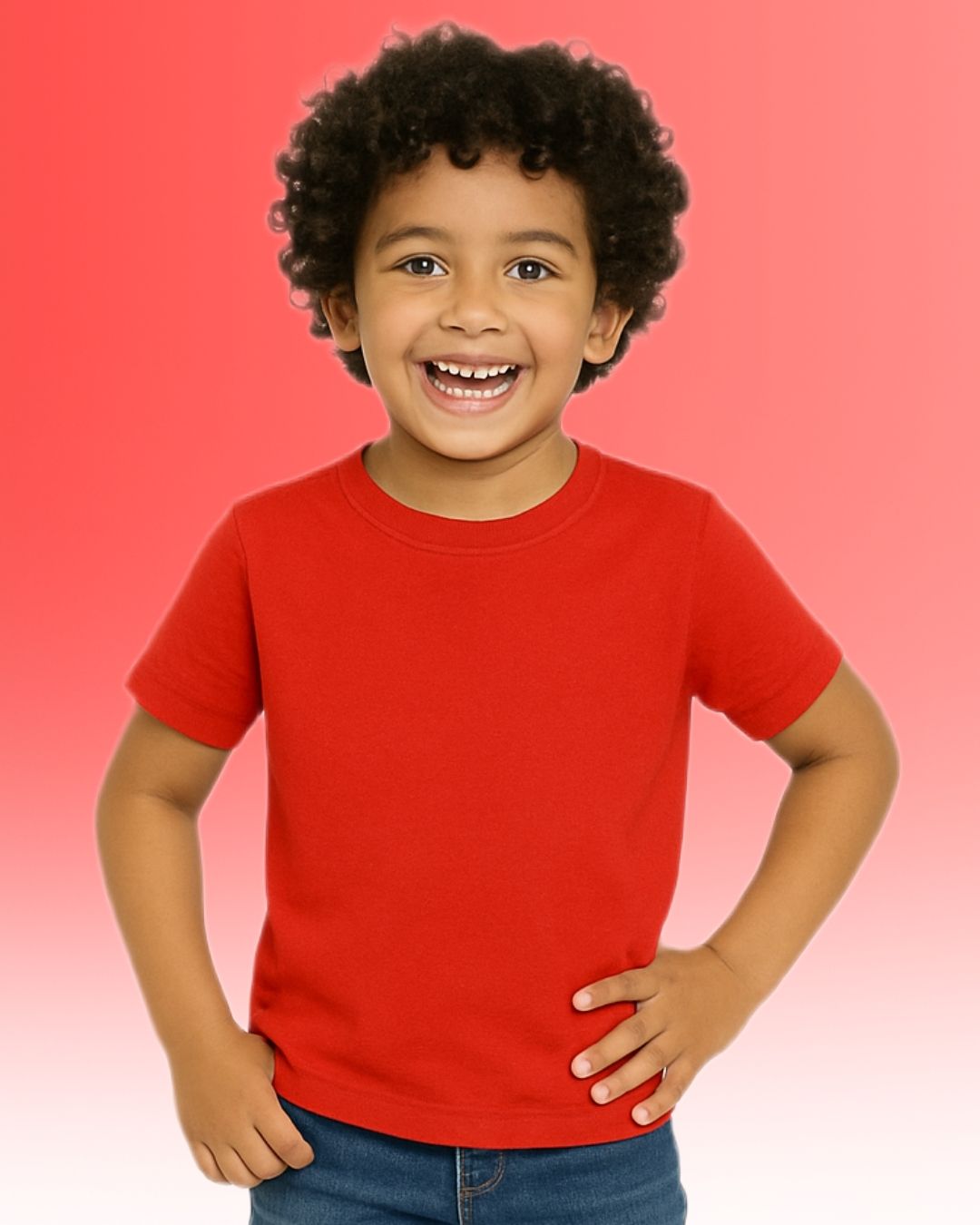 Chilins Kids Round Neck T-Shirt Half Sleeves 100% Cotton Plain Solid Color Tshirt