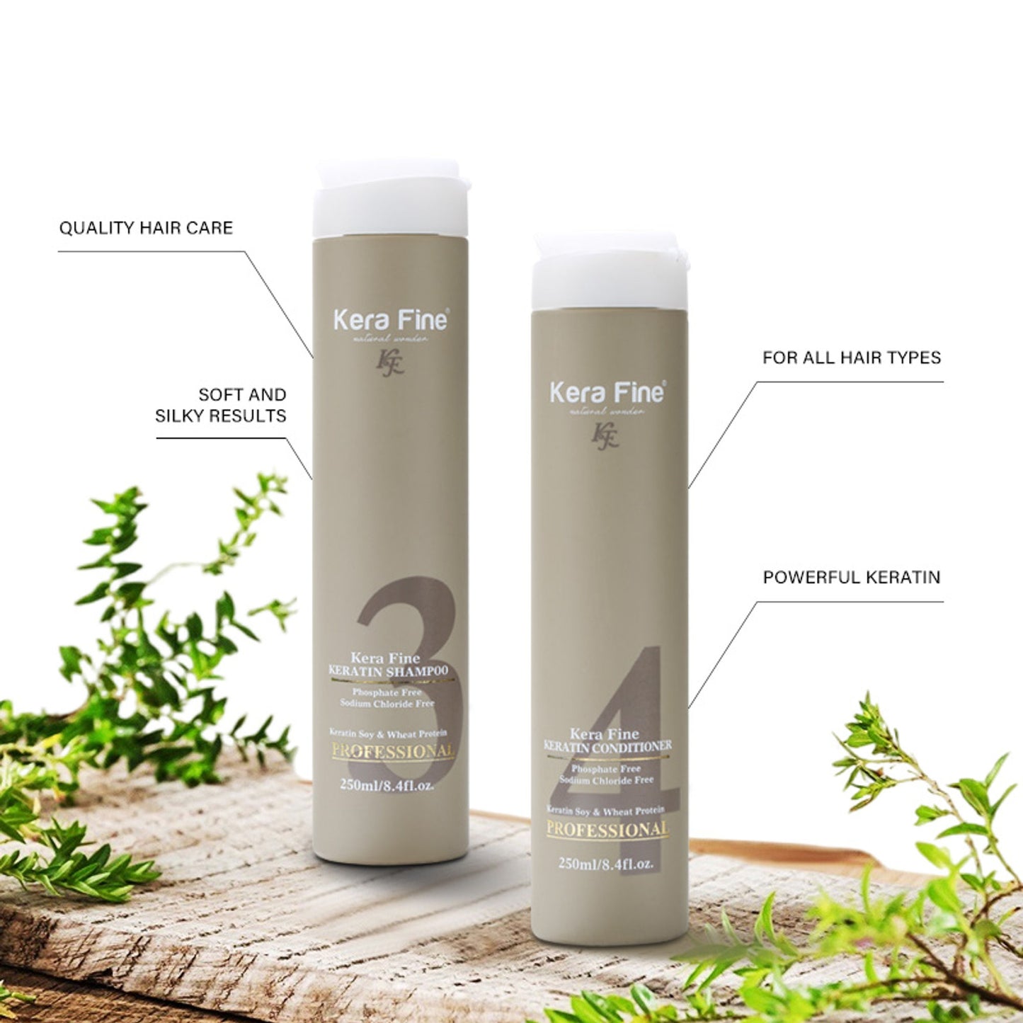 Kera Fine Keratin Shampoo & Conditioner Combo - Dista
