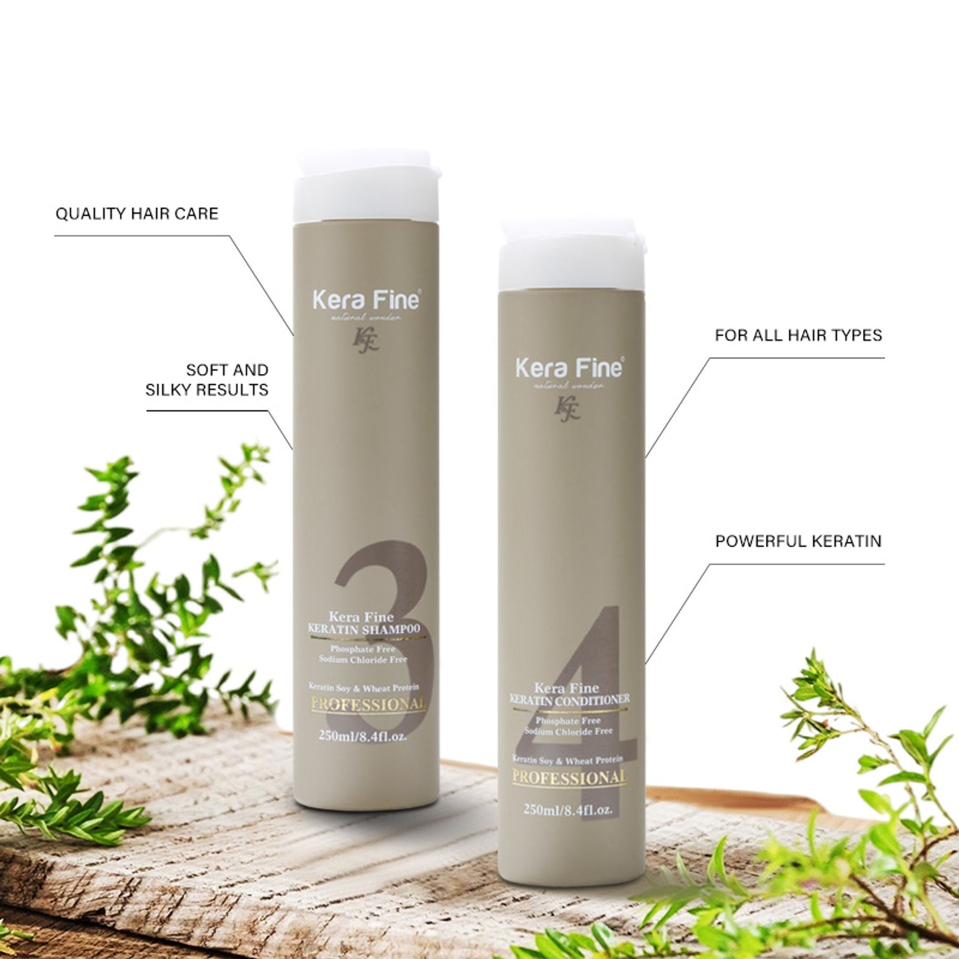 Kera Fine Keratin Shampoo & Conditioner Combo - Dista