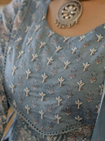 Thumbnail for Anouk Women Floral Printed Panelled Beads and Stones Kurta with Trousers & With Dupatta
