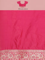 Thumbnail for Anouk Pink & Gold-Coloured Woven Design Pure Silk Heavy Work Banarasi Saree - Distacart