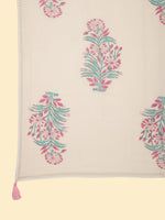 Thumbnail for Soch Floral Printed Empire Sequinned Pure Cotton Kurta with Trouser & Dupatta - Distacart