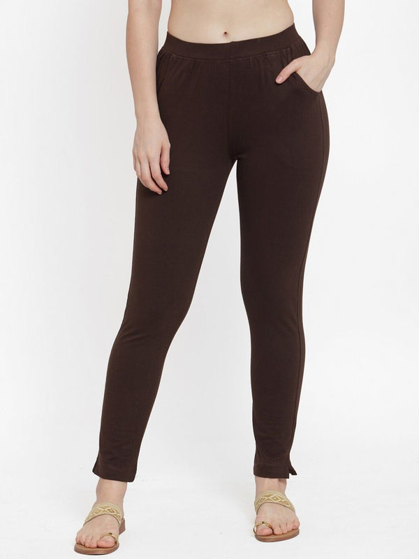 TAG 7 Women Pack Of 2 Solid Ankle-Length Straight-Fit Leggings - Distacart