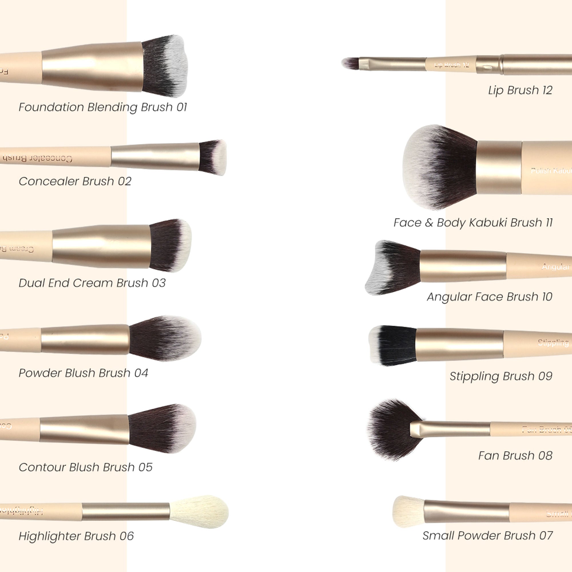 Milagro Beauty Face The Makeup Brush Collection (Set Of 12 ) - Distacart