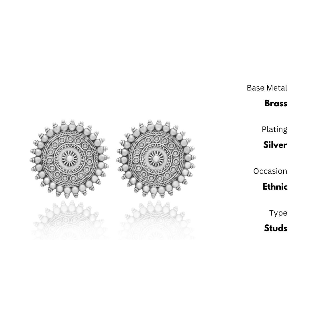 New Stylish Oxidized Gold-Polished Gold Studs Earrings for Womens by House of Ree - Distacart