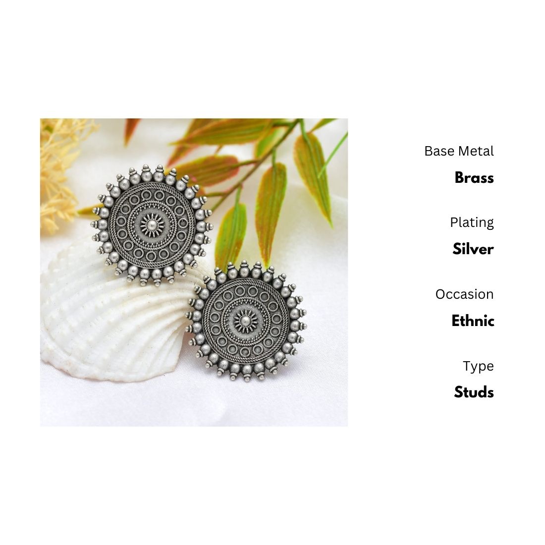 New Stylish Oxidized Gold-Polished Gold Studs Earrings for Womens by House of Ree - Distacart
