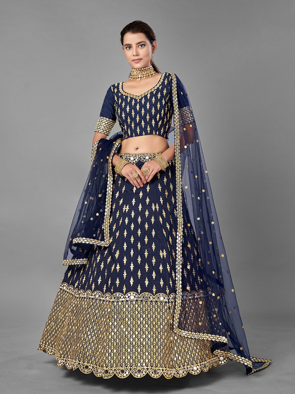 Lehenga Mart Glamorous Designer Lehenga Choli for Bridal and Bridesmaids Wedding Wear Choli - Distacart