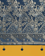 Thumbnail for Monjolika Fashion Traditional Aqua blue Woven Banarasi Satin Silk Saree