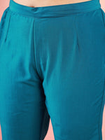 Thumbnail for Sztori V-Neck Straight Kurta With Trouser & Dupatta - Distacart