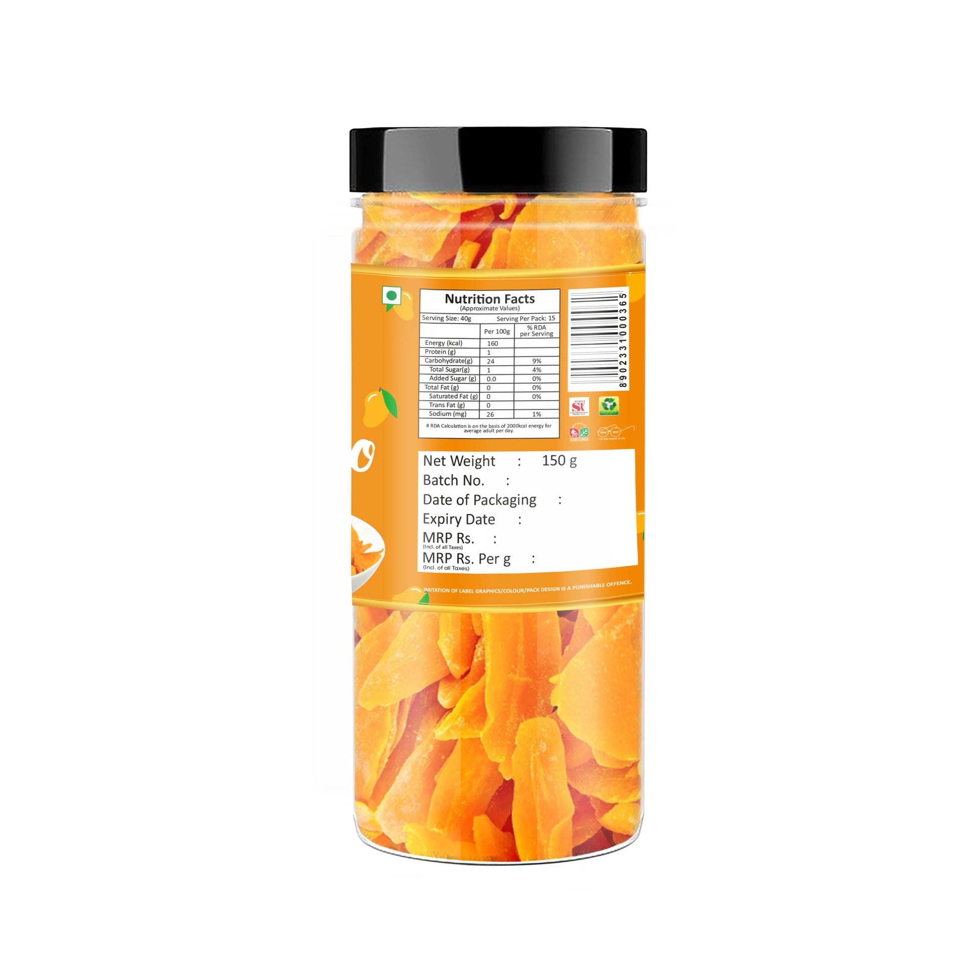 Yum Yum Dried Mango Jar - Dista