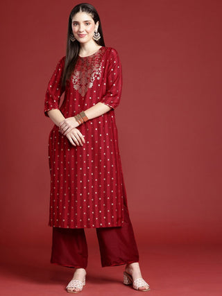 Anouk Ethnic Motifs Printed Regular Kurta with Palazzos - Distacart
