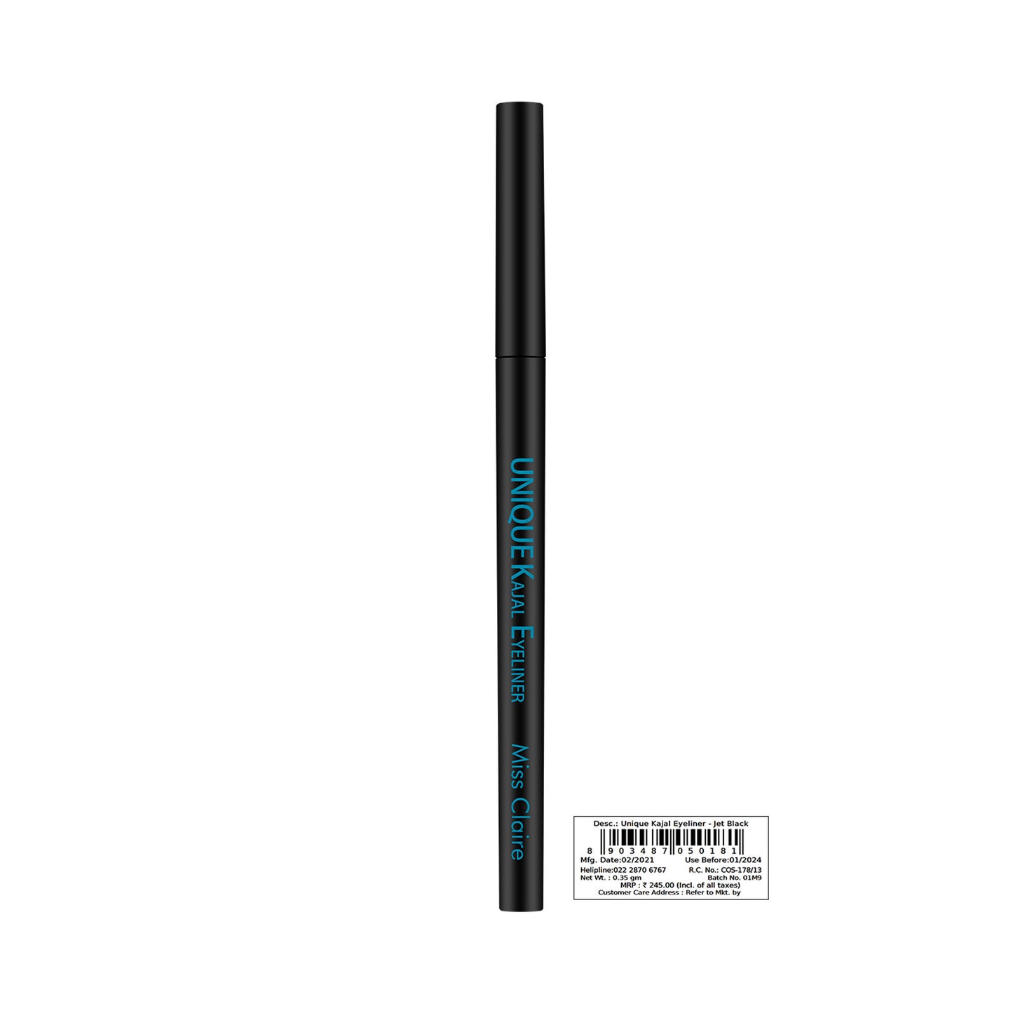 Miss Claire Unique Kajal Eyeliner - Black - Distacart