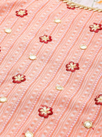 Thumbnail for All About You Women Ethnic Motifs Embroidered Gotta Patti Kurta With Trousers - Distacart