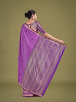 Thumbnail for Monjolika Fashion Charming Lavender Color Silk Golden Zari Woven Ceremony Saree