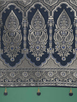Thumbnail for Monjolika Fashion Blue Banarasi Satin Silk Saree with Intricate Zari Work with Rich Weaving Pattern