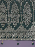 Thumbnail for Monjolika Fashion Dark Green Banarasi Satin Silk Saree with Intricate Zari Work with Rich Weaving Pattern