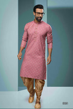 Thumbnail for Raivat Ethnic Cotton Digital Print Kurta Pajama In Dark Pink Colour - Distacart