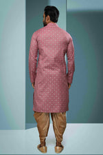Thumbnail for Raivat Ethnic Cotton Digital Print Kurta Pajama In Dark Pink Colour - Distacart