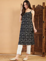 Thumbnail for Anouk Ethnic Motifs Printed Regular Pure Cotton Kurta with Trousers