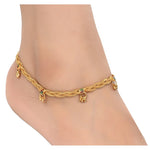 Thumbnail for AanyaCentric Gold Plated Traditional Anklets Payal - Classic and Stylish for Women and Girls - Distacart