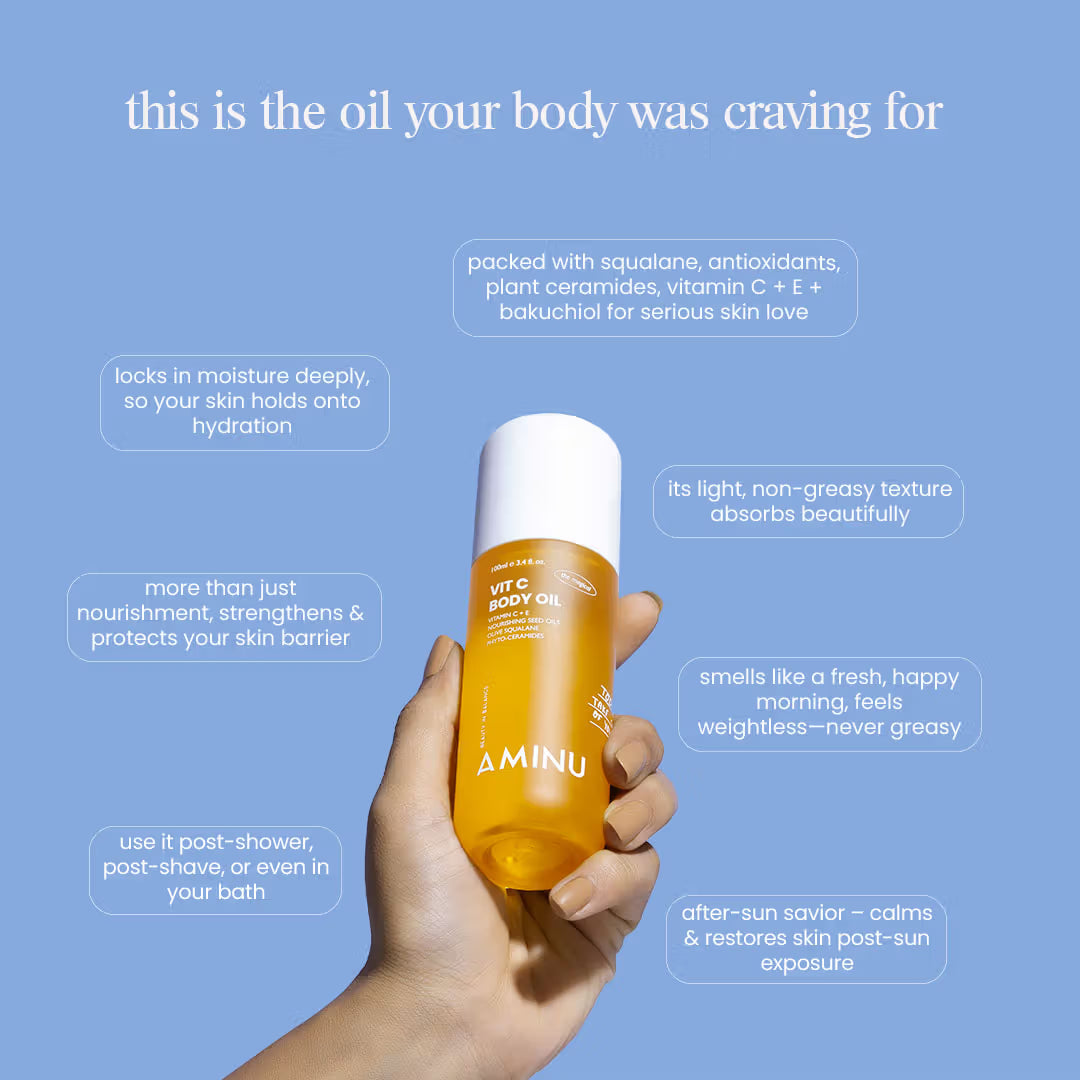 Aminu Melting Aminu Vit C Body Oil for Brightening & Hydrating - Distacart