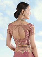 Thumbnail for Monjolika Fashion Light Pink Color Paisley Zari Woven Banarasi Tissue Silk Saree - Distacart