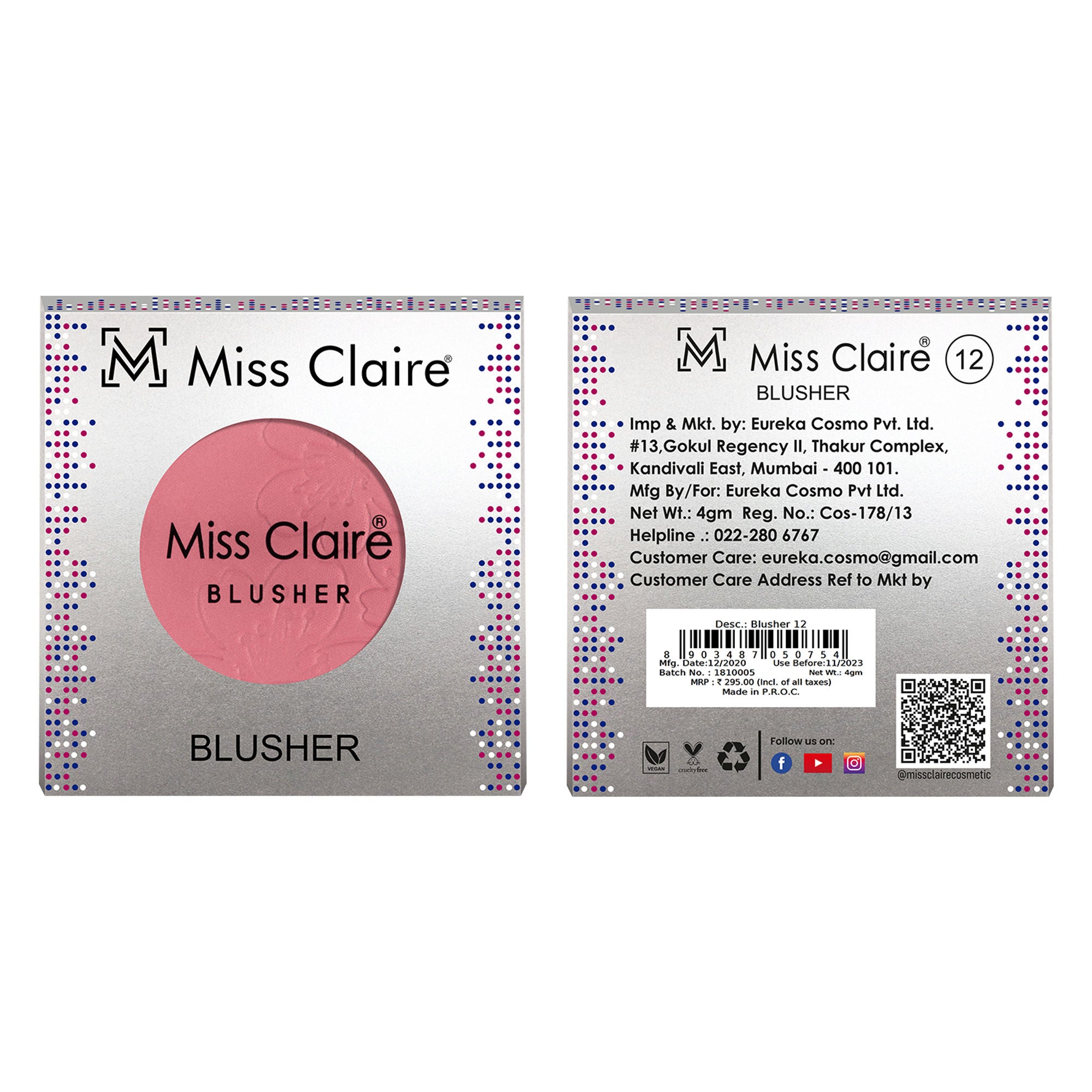 Miss Claire Round Blusher - 12
