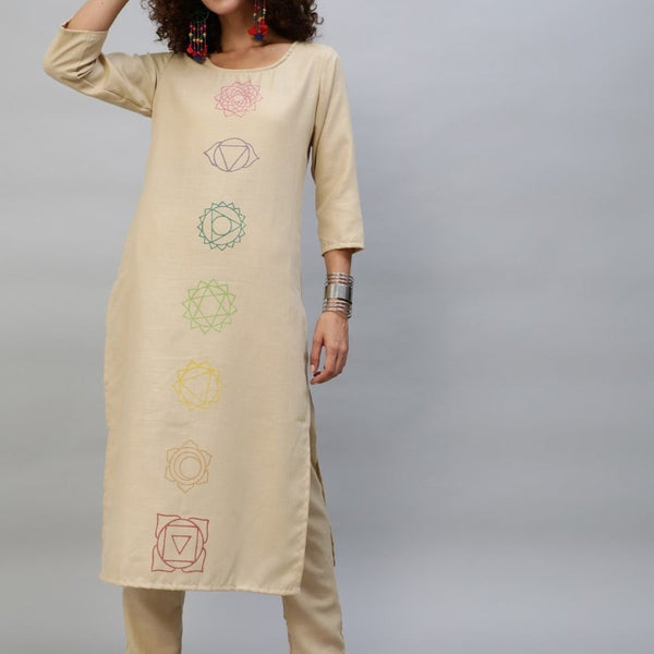 Aks Ethnic Motifs Printed Regular Kurta With Palazzos - Distacart