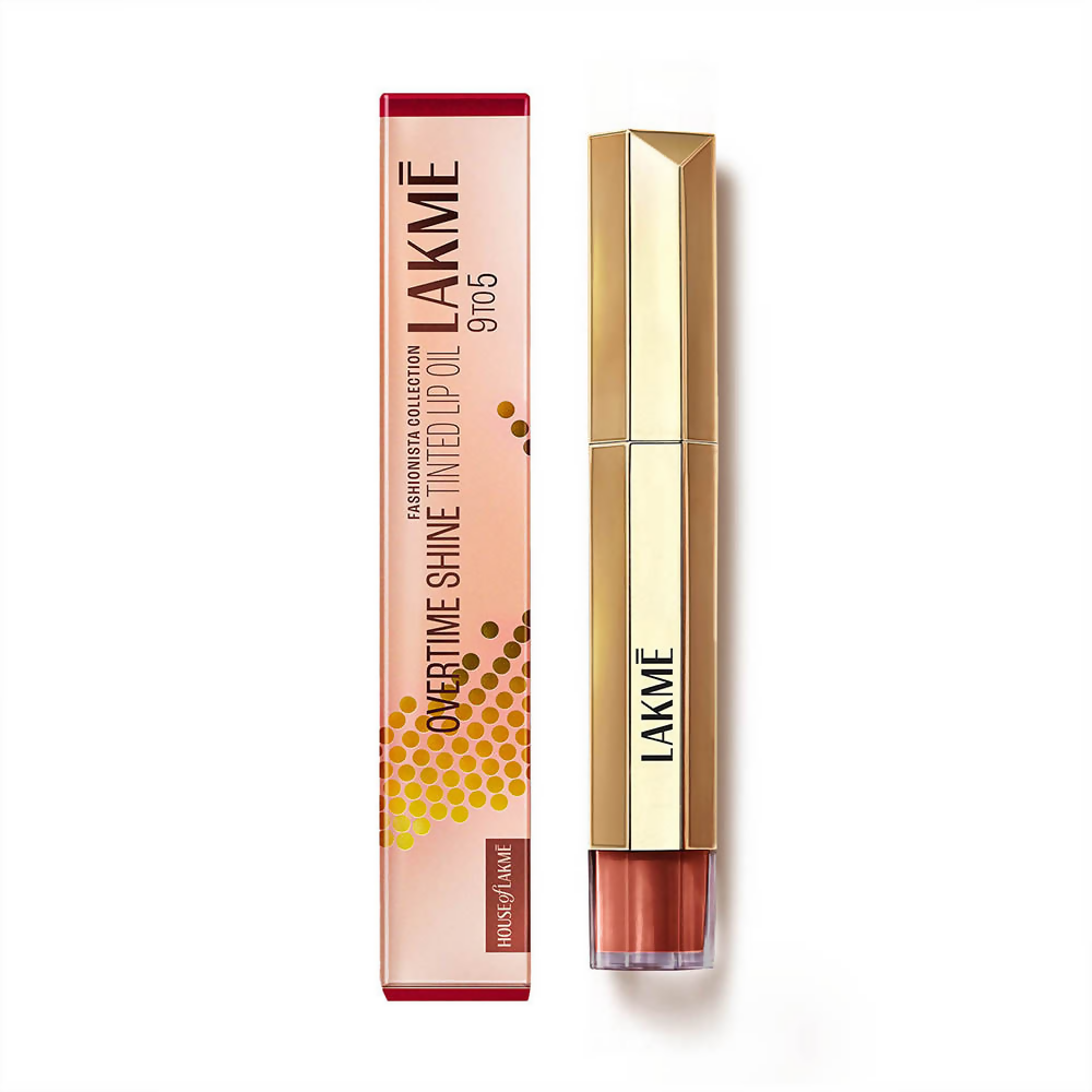 Lakme 9to5 Overtime Shine Tinted Lip Oil - Cocoa Truffle