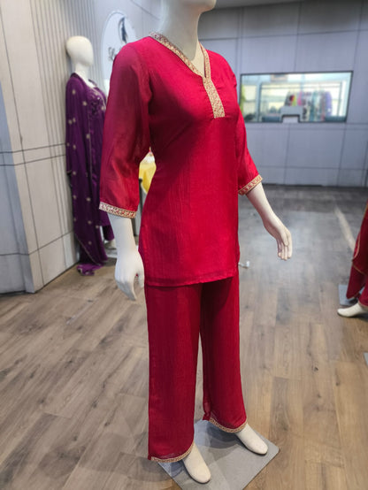 Anaita Pink Stylish Readymade Co-Ords Set - Dista