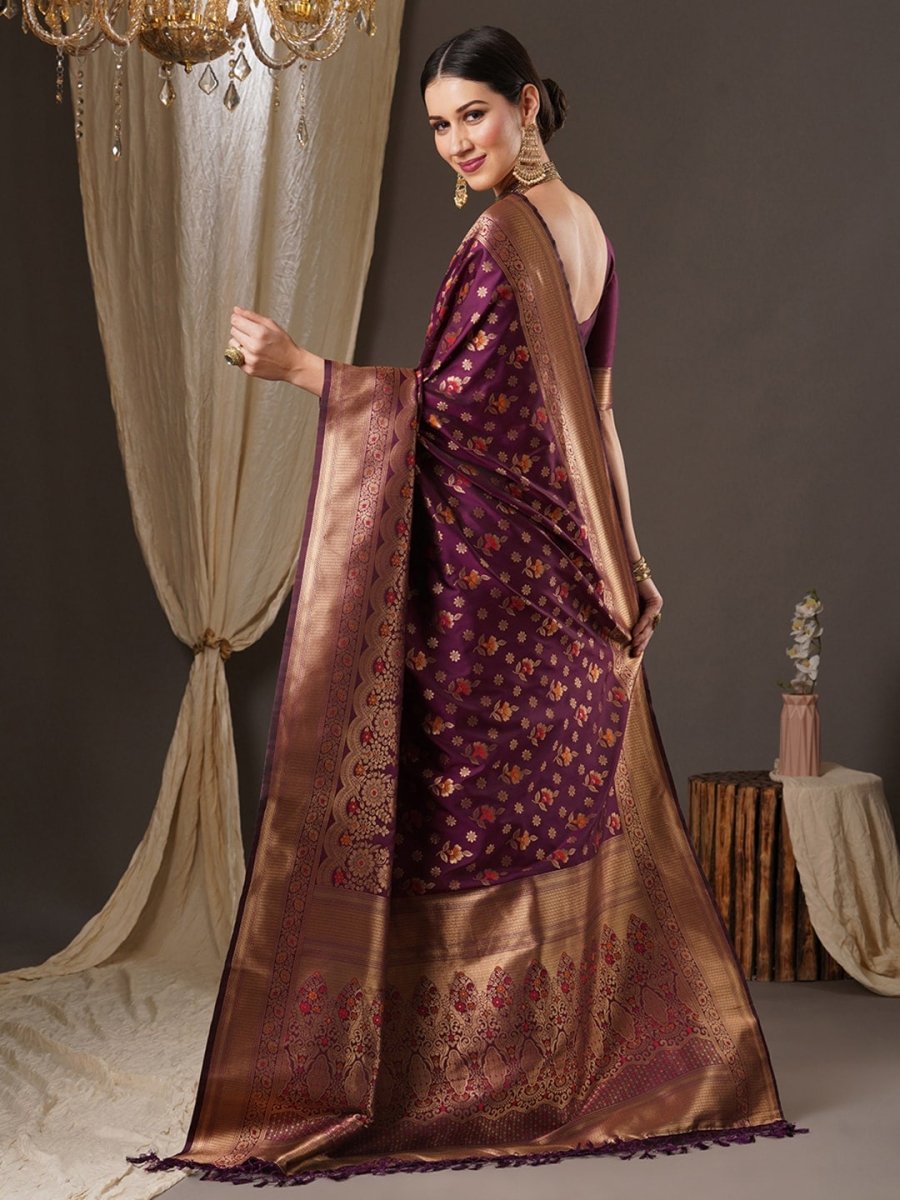 Anouk Woven Design Zari Banarasi Saree - Distacart