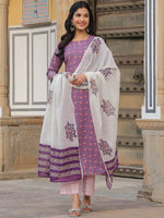 Thumbnail for Kalini Floral Printed Kurta With Trousers & Dupatta - Distacart
