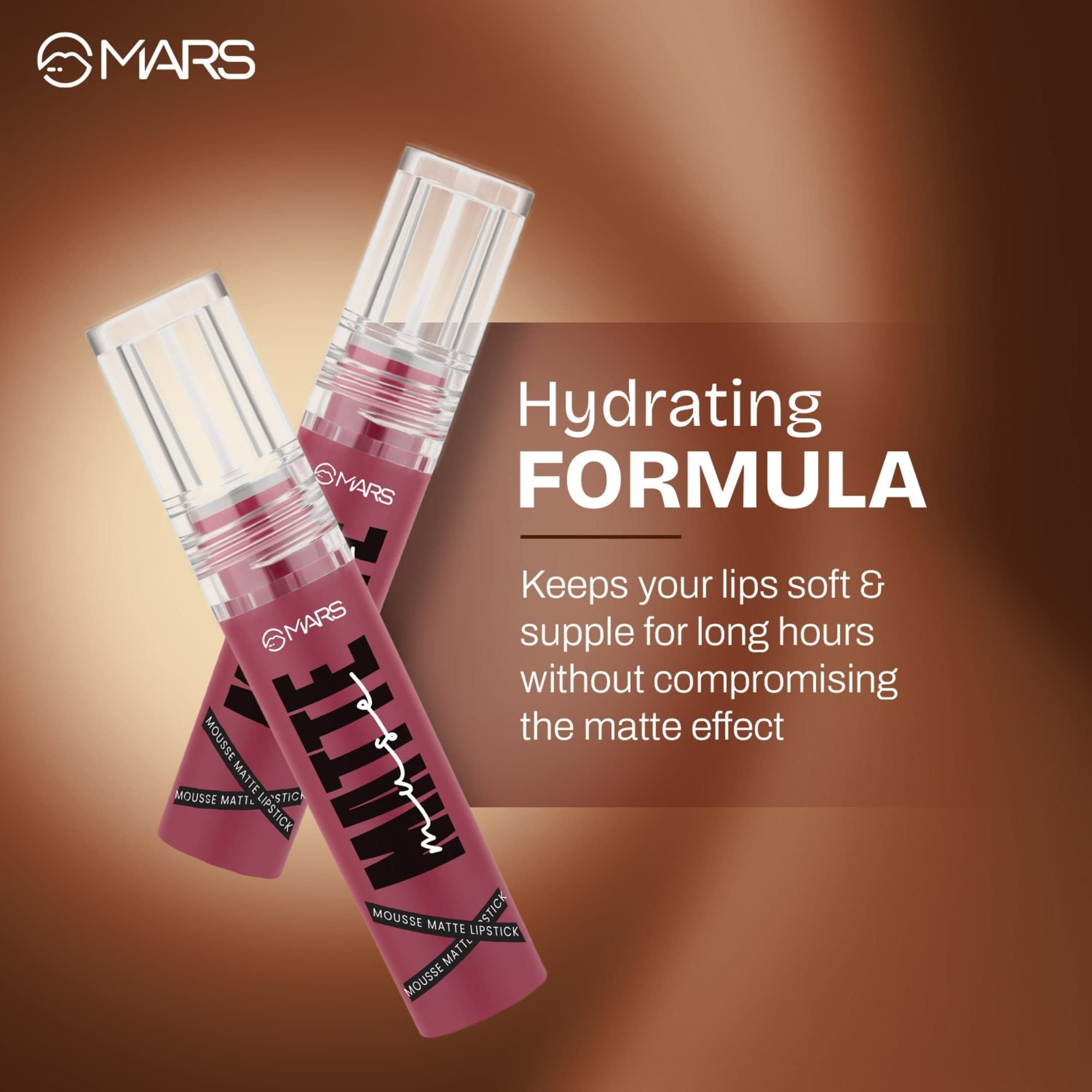 MARS Cosmetics Matte Muse Mousse Lipstick - 13 Power Diva - Distacart