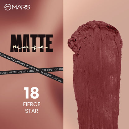 MARS Cosmetics Matte Muse Mousse Lipstick - 18 Fierce Star - Distacart