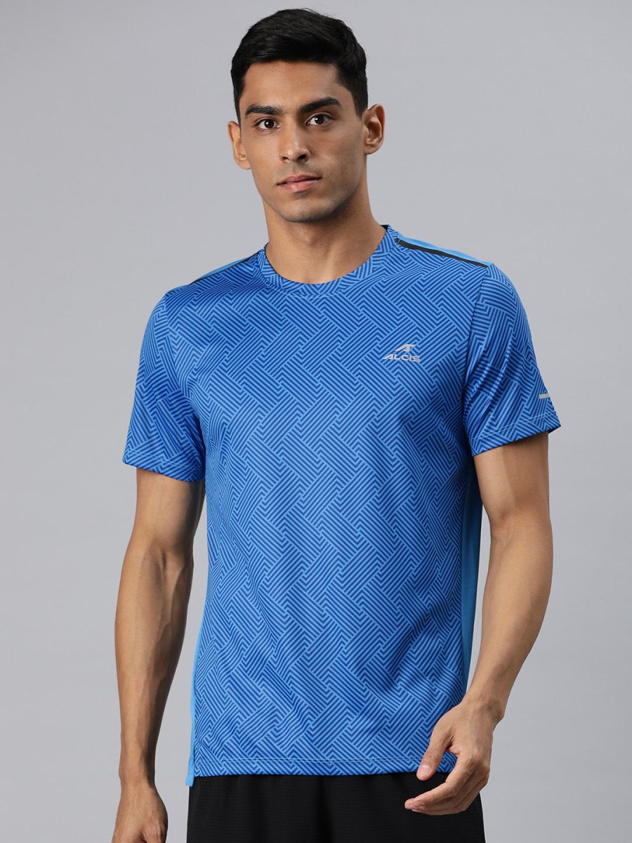Alcis Men Printed Anti Static Slim Fit T-shirt - Distacart